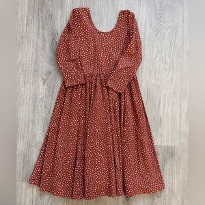 Alice + Ames Ballet Dress in Dot Fawn